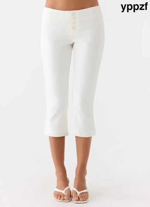 Andrea Pants - White - Pants + Leggings