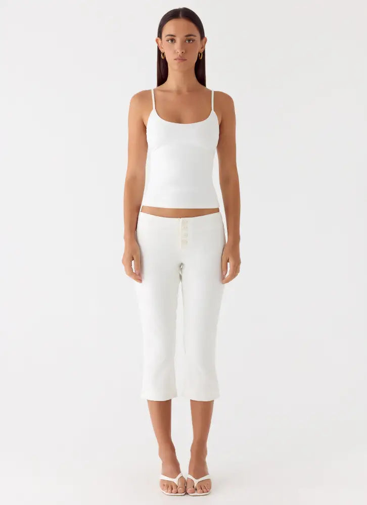 Andrea Pants - White - Pants + Leggings