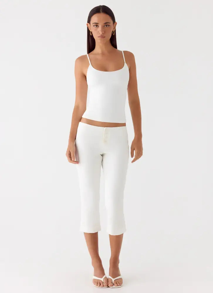 Andrea Pants - White - Pants + Leggings