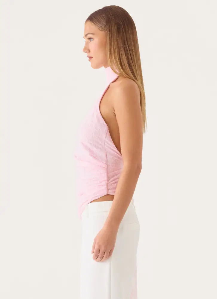 Angel Wings Lace Top - Pink - Halter Tops