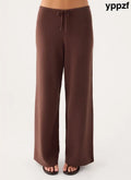 Aviara Knit Low Rise Pant - Chocolate - Pants