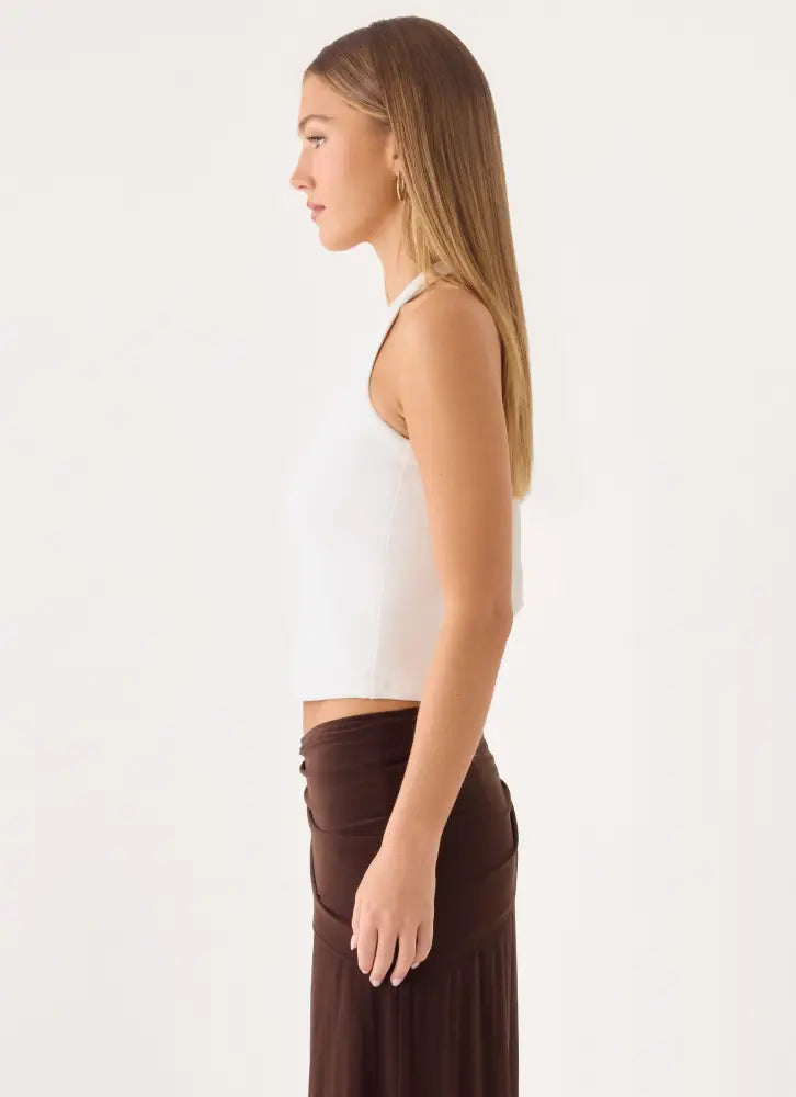 Bexli Halter Top - White - Halter Tops