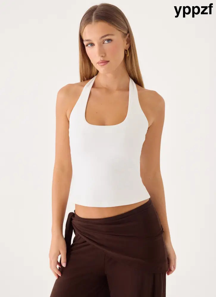 Bexli Halter Top - White - Halter Tops