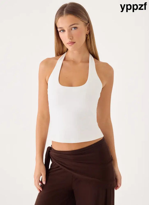Bexli Halter Top - White - Halter Tops