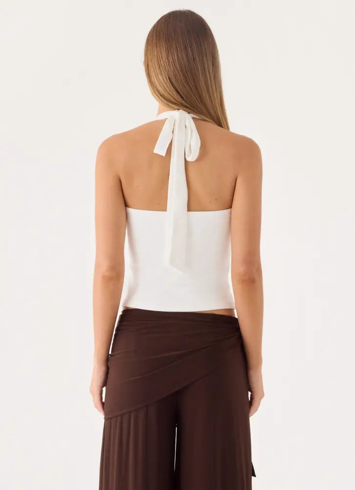 Bexli Halter Top - White - Halter Tops