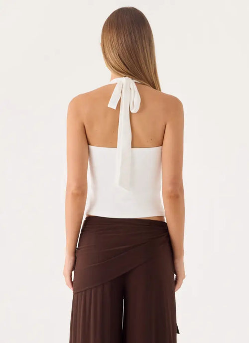 Bexli Halter Top - White - Halter Tops