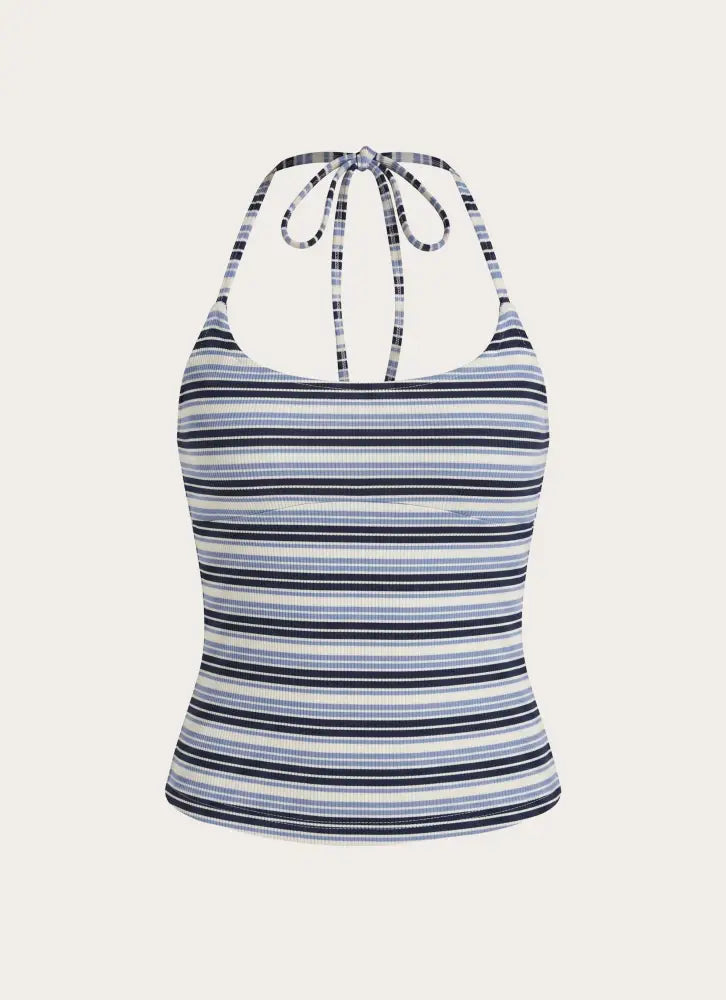 Chauncey Halter Top - Blue Stripe - Halter Tops