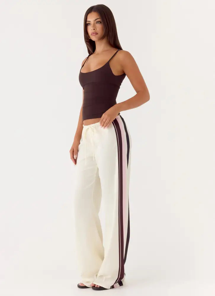 Deacon Low Rise Pants - Bloom Stripe - Pants + Leggings