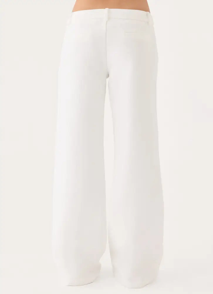 Hot As Ice Low Rise Pants - White - Pants + Leggings