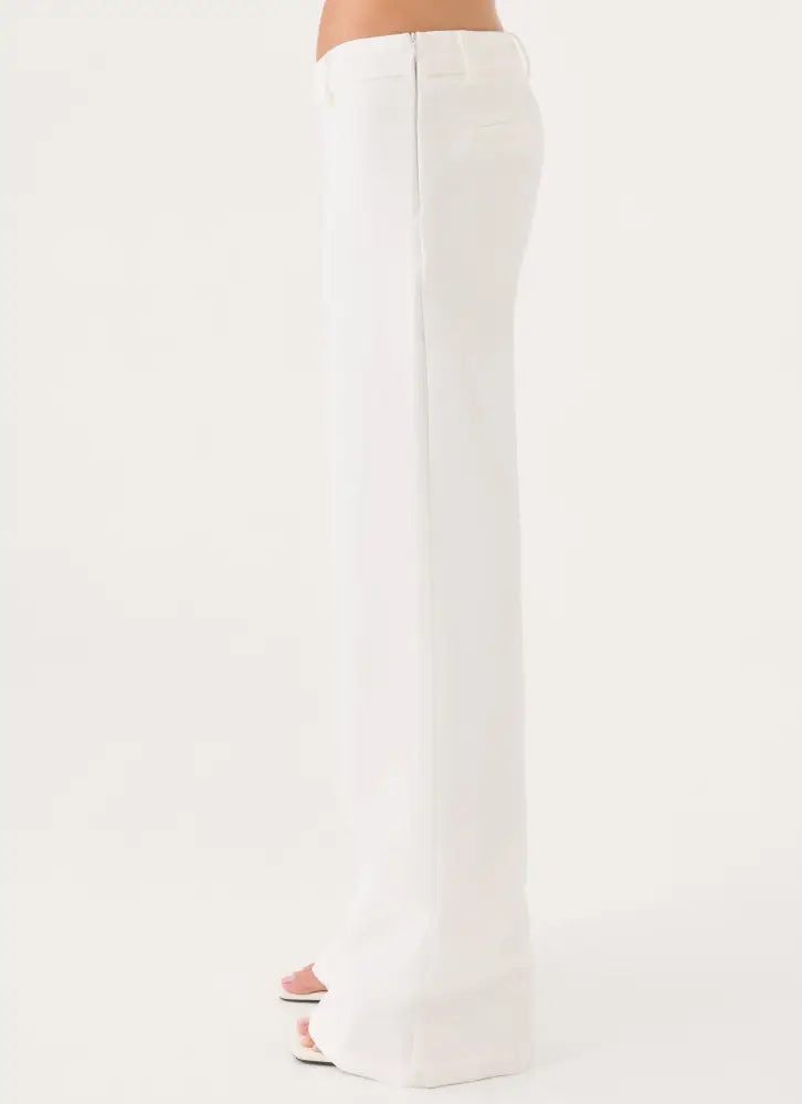 Hot As Ice Low Rise Pants - White - Pants + Leggings