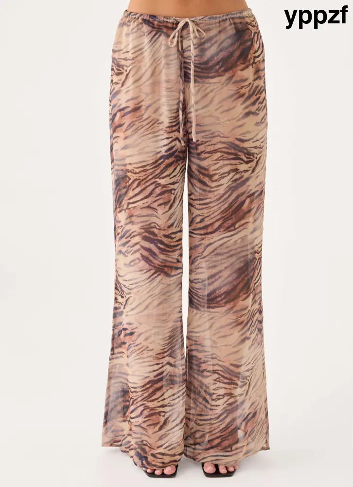 Jadia Flared Pants - Golden Tiger - Pants + Leggings