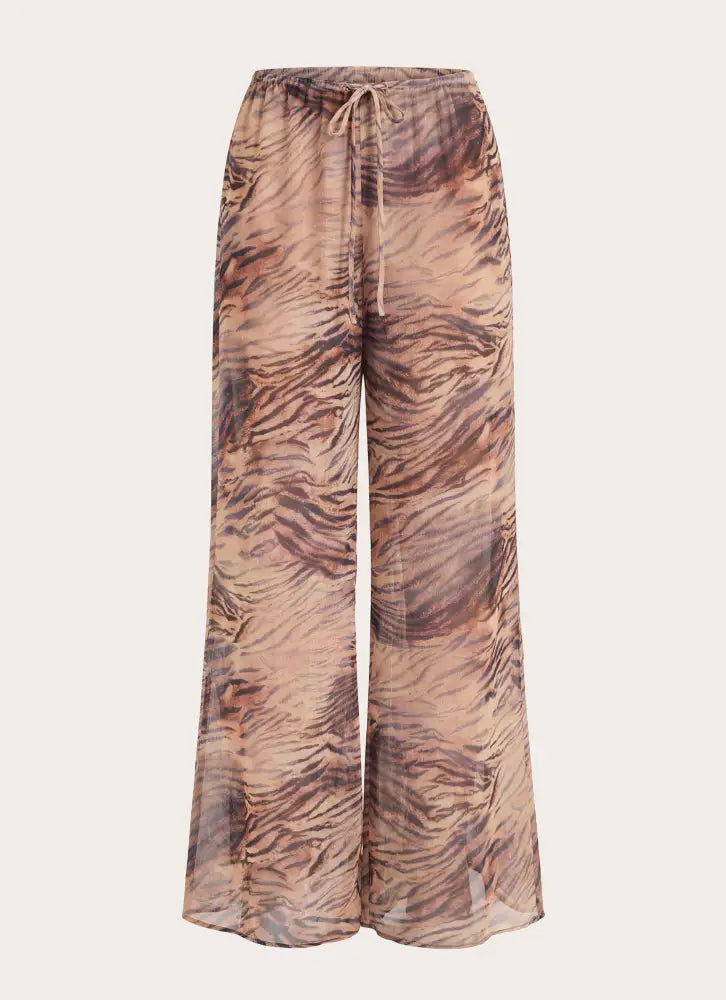 Jadia Flared Pants - Golden Tiger - Pants + Leggings