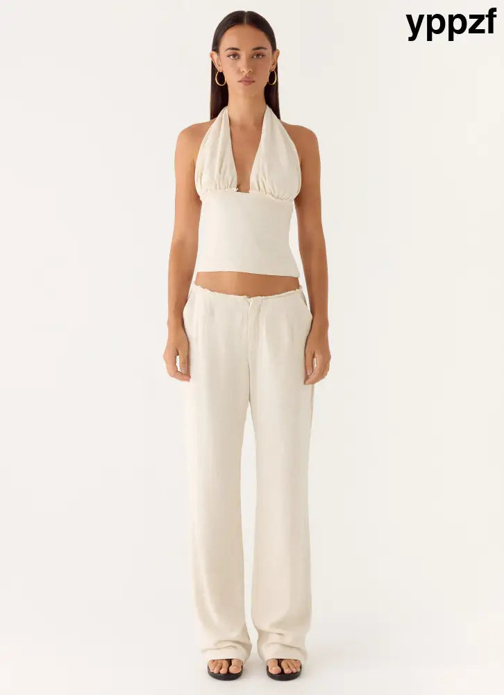 Josephina Pant - Oat - Pants + Leggings