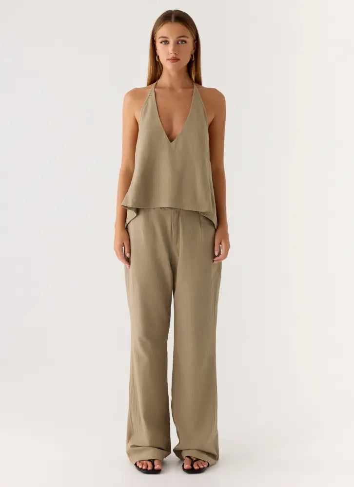 Josephina Pant - Sand Brown - Pants + Leggings