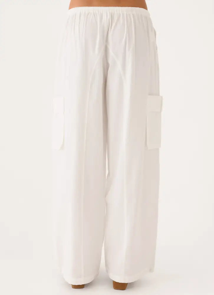 Kynzi Cargo Pants - White - Pants