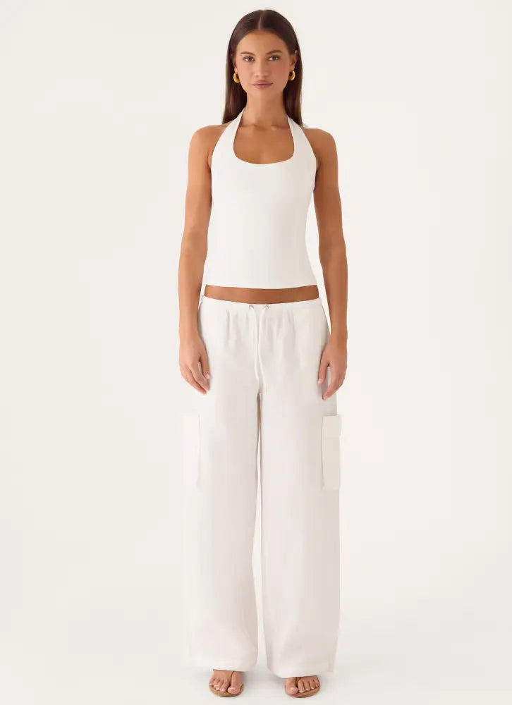 Kynzi Cargo Pants - White - Pants