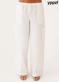 Kynzi Cargo Pants - White - Pants