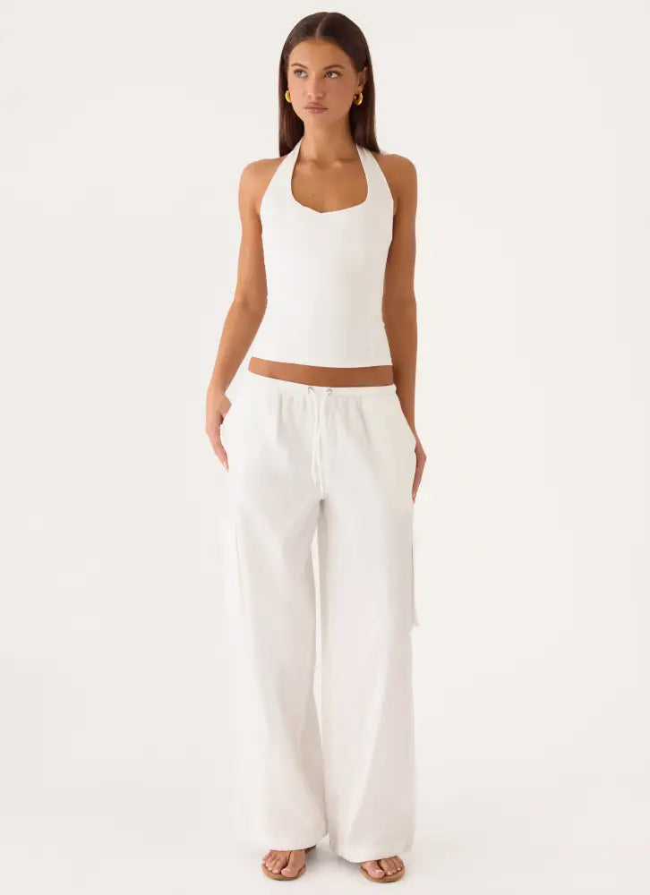 Kynzi Cargo Pants - White - Pants