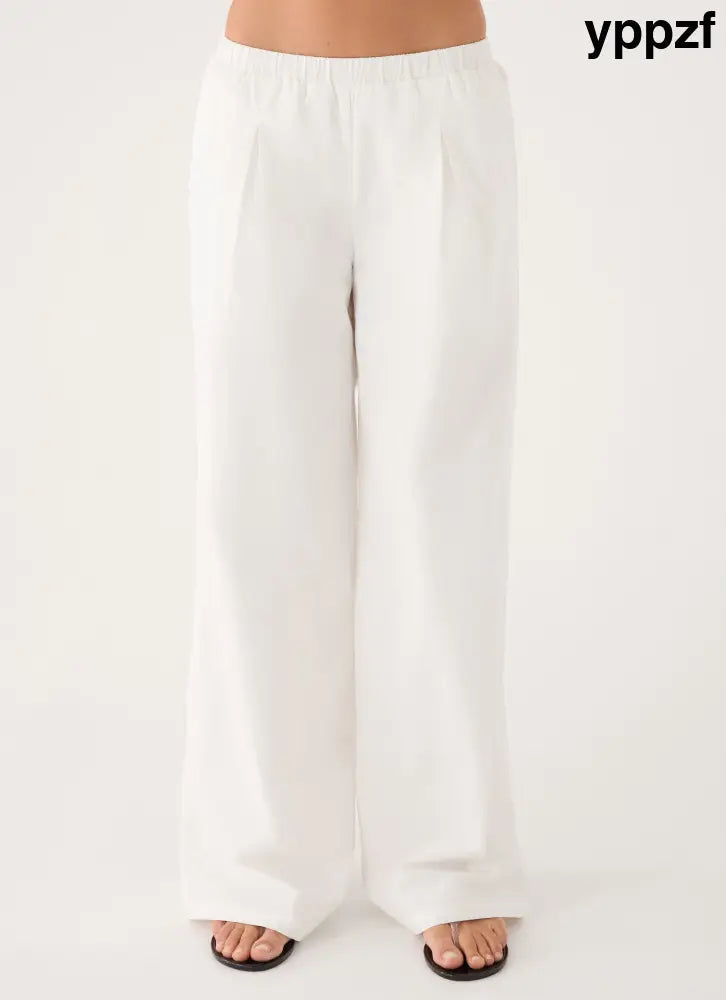 Mirella Pants - White - Pants + Leggings