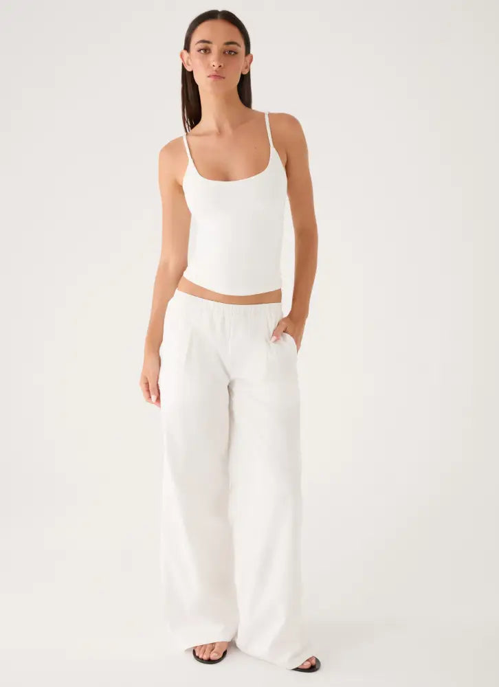 Mirella Pants - White - Pants + Leggings