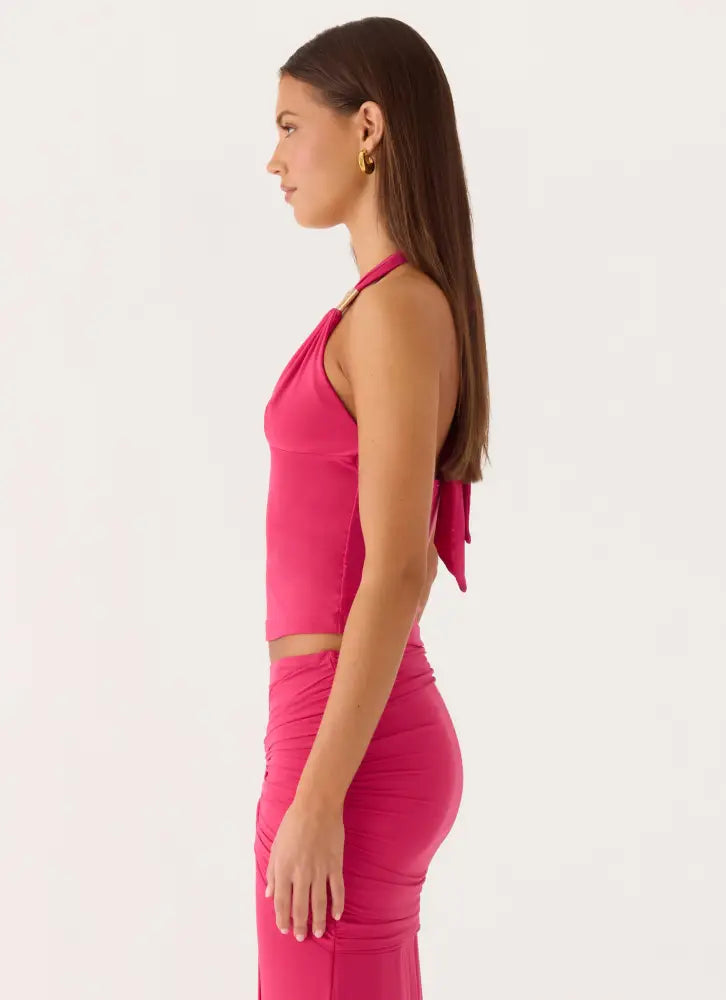 Miyah Top - Berry - Halter Tops