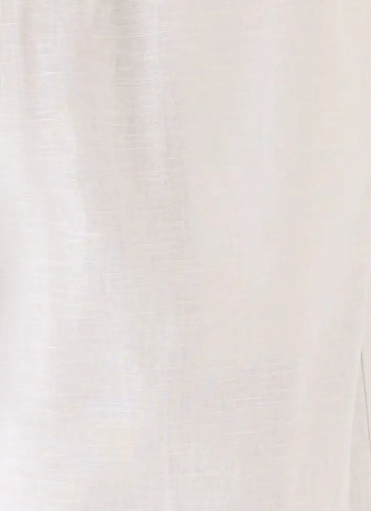 Norene Linen Wide Leg Pant - White - Pants