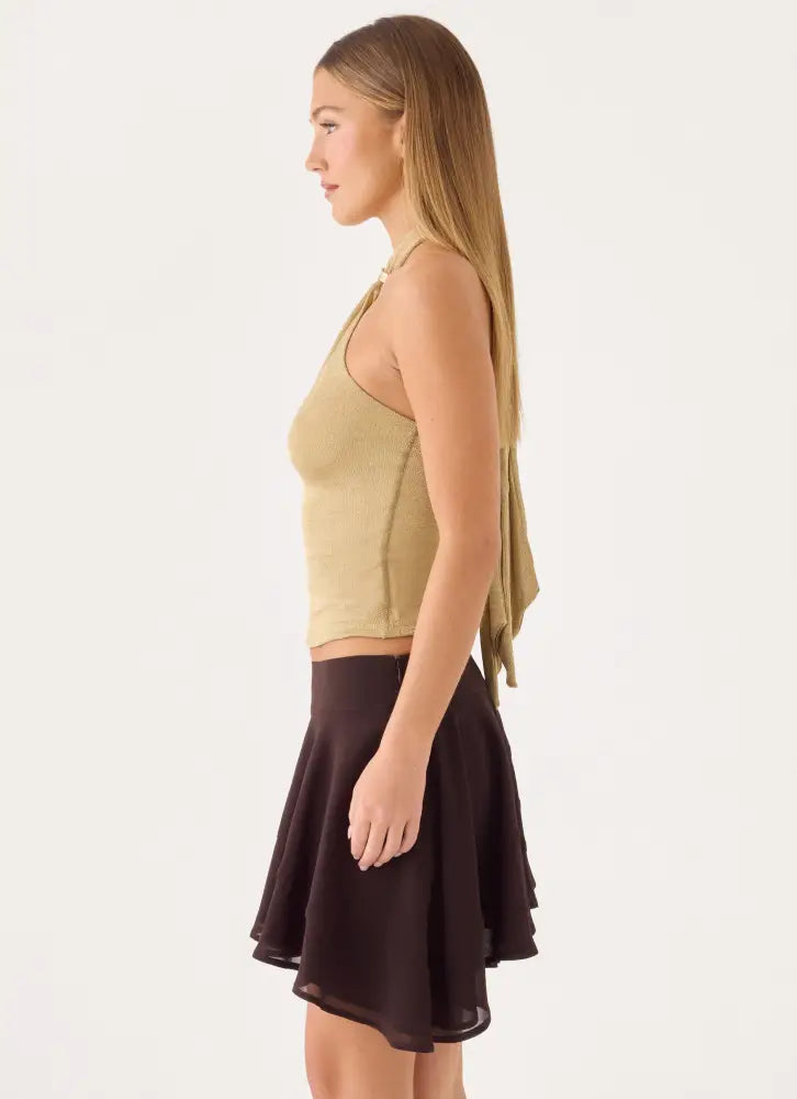Sabine Halter Top - Gold - Halter Tops