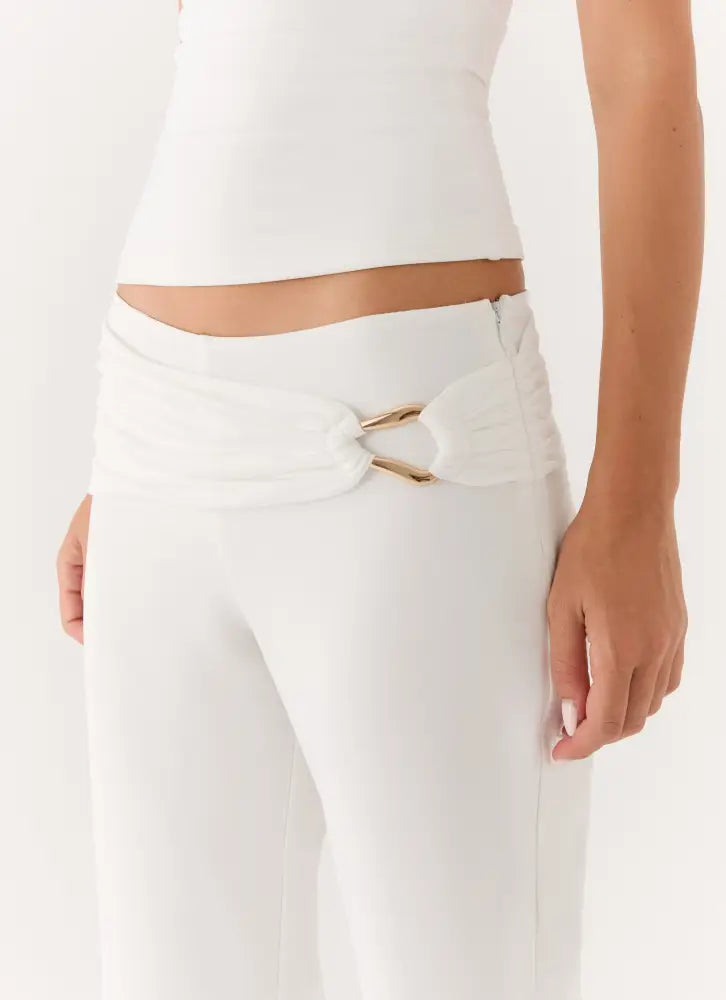 Shaniqua Pant - White - Pants + Leggings