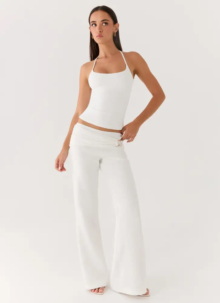 Shaniqua Pant - White - Pants + Leggings